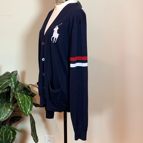 Ralph Lauren US Open Big Pony Cardigan - Picture 2 of 7